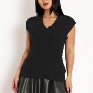 Blackmilk - Black Textured Knit Vest - Limited - AU XS/S